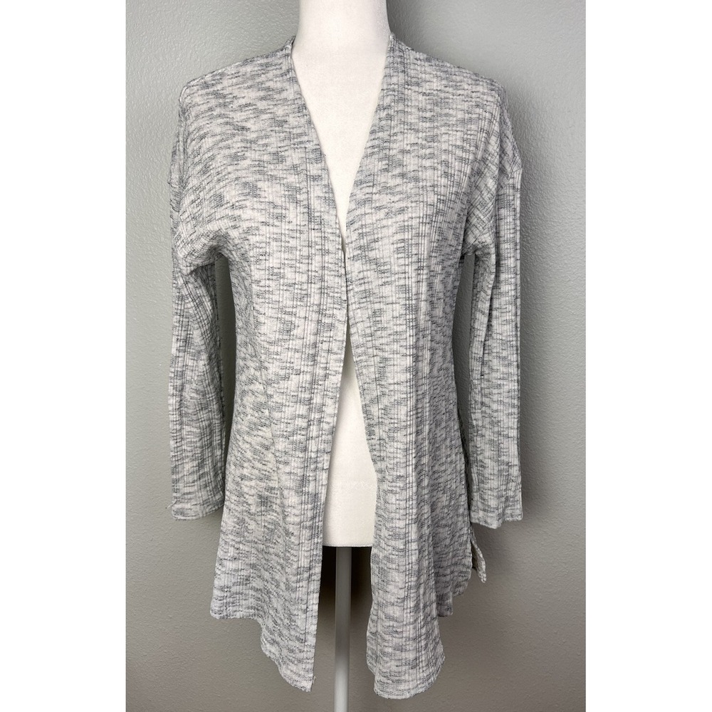 Sunday in Brooklyn Women's Sweater Long Sleeve Size Medium Gray Open Front